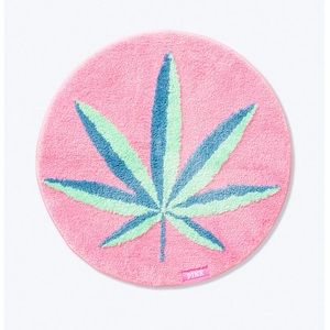Victoria secret pink leaf mat rug